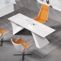 Nouveau bureau du président moderne Peinture Bureau et chaise Blanc Design haut de gamme Sense Mobilier de bureau
