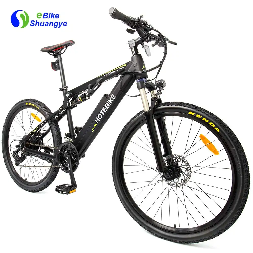 Newest shuangye 26" full suspension mtb electric bike
