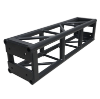 Structure de scène en aluminium avec plaque de fixation 12'' x 12'', longueurs 0.6m, 1.2m, 1.5m, finition noire thermolaquée