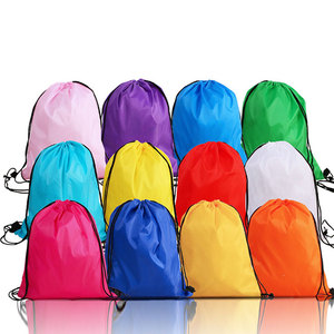 Custom Eco-Friendly Nylon Polyester Sports Drawstring Backpack Bag Athletic Sublimation Folding Style Promotional Gift