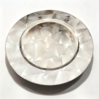 Assiettes de Présentation Dorées en Plastique de 13 Pouces, Couleurs Personnalisées, Vente en Gros Usine, Durables, Vaisselle de Mariage Moderne en Gros