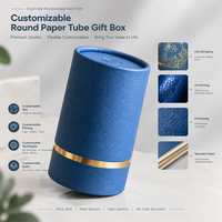 Tube en papier personnalisé avec logo imprimé pour les produits de soin de la peau, les cosmétiques, les parfums, les huiles essentielles, emballage écologique pour le maquillage, vente en gros