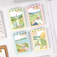 Bloc de Notas con Espiral, Diseño de Paisaje Natural, Tapa Blanda, Papel Rayado, Venta al Por Mayor, Personalizable para Material Escolar y de Oficina