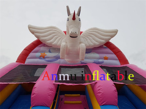 Le jeu d'extérieur le plus populaire - Toboggan gonflable licorne commercial, château gonflable pour enfants avec toboggan - Product Image 2