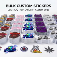 Autocollants prismatiques découpés résistants à l'adhérence, avec logo marqué UV, formes créatives pour ordinateur portable et projets DIY