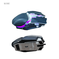 Souris de jeu mécanique filaire Manmu OEM avec logo personnalisé, capteur optique, design ergonomique USB pour droitiers