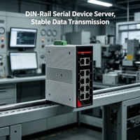 Servidor de Dispositivos en Riel DIN, 1 Puerto RS485 a Ethernet, Transmisión de Datos Estable, Modbus RTU TCP, COM Virtual, 35mm