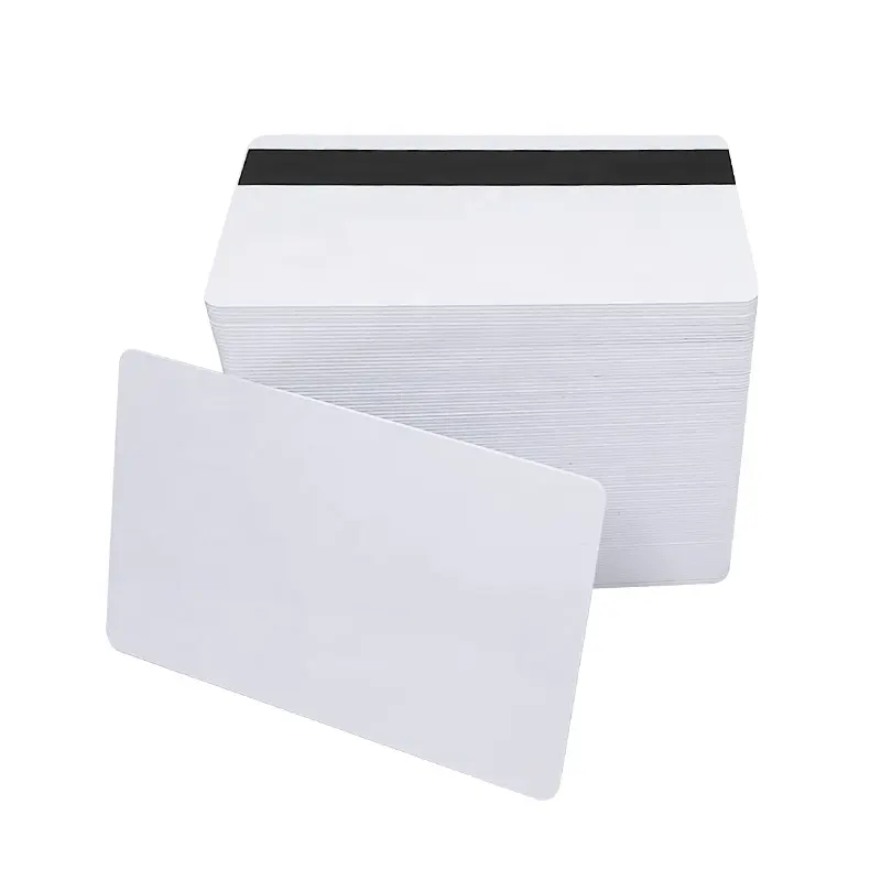 Cartes en PVC à jet d'encre d'identification de bande magnétique Atm vierge en plastique blanc de haute qualité de vente chaude