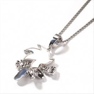 Pendentif en argent 925 avec moissanite, bijoux anime, pendentif personnalisé hérisson Sonic en argent sterling 925 avec diamant moissanite VVS - Product Image 5