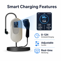 Chargeur EV portable 7kW 32A Type 2 IEC62196 prêt à être expédié, en stock, livraison rapide, station de recharge pour véhicules électriques avec prise CEE