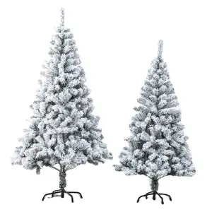 High quality Snowing Christmas trees Flocked layout artificial X-mas Tree