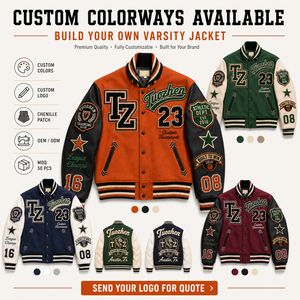Manufacture Vintage Men's Varsity <strong>Jacket</strong> Custom Sleeve Heavyweight Streetwear Embroidered Contrast Letterman Design Men's <strong>Jacket</strong> - Product Image 6