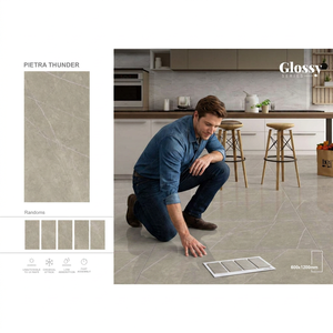 Modern Glossy Porcelain Tiles 24x48 Inch Polished Floor <b>Wall</b> for Luxury Interiors - Product Image 3