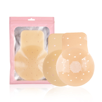 Cubiertas transpirables para pezones con elevación de silicona reutilizable para pechos grandes, empanadas adhesivas para pezones, impermeables, ultrafinas
