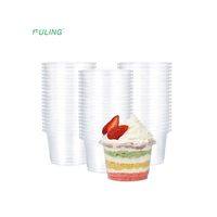 Fuling Parfait Cups Saladecontainer Plastic Met Koepeldeksels, Ijsbekers Voedselbakjes Dessertbekers