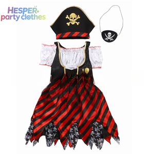 Costume de pirate d'Halloween HESPER pour enfants, éléments rayés, adapté aux spectacles sur scène, pour garçons et filles, cosplay - Product Image 3