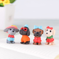 Mini chien Figurines jouet réaliste petit chiot Figures éducatifs chiens animaux jouets pour anniversaire Pâques gâteau Topper décorations