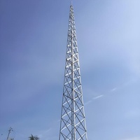 Torre de Protección Contra Rayos de Acero Galvanizado en Caliente Antioxidante, Torre de Telecomunicaciones, Pararrayos para Sitios