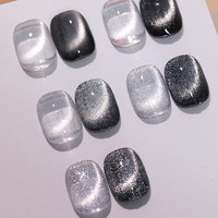 OEM 5 nouveaux types de vernis à ongles gel couleur argent pour les yeux de chat vente en gros label privé ensemble de vernis à ongles gel UV logo personnalisé pour les yeux de chat