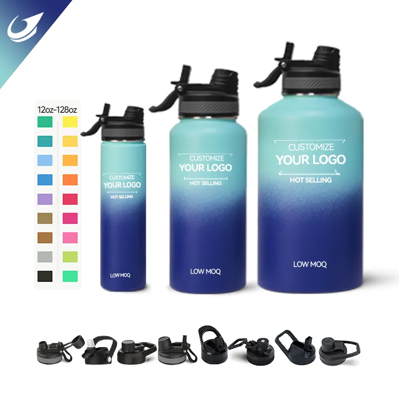 High Quality Double Wall Vacuum Insulated Water Bottles Stainless Steel Sports Gym Water Bottle for Water Drinking Custom Logo