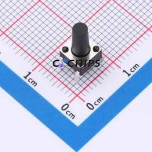 TS013-CBW1FH11.0 Tactile Switch Through hole-4P,6x6mm Switch Single Pole Single Throw Round Button 2.5N Through Hole - Product Image 1