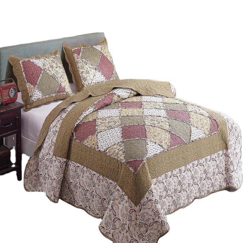 Удобное мягкое стеганое постельное белье, 3 шт.