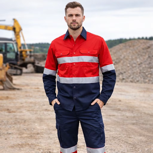 Meilleur pour l'exportation Vesbhusha VBIndustrial Combinaison de travail en coton pour homme, respirante, confortable, pantalon séparé HI - Product Image 1