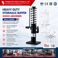 Amortisseur hydraulique industriel pour ascenseur, cylindre amortisseur de chocs à charge lourde, amortisseur à huile, course de 50 mm pour bras robotisé, machine-outil CNC