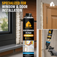 Mastic-colle en mousse de polyuréthane FeiDu'sHome pour l'étanchéité des joints des portes, des fenêtres et des trous de climatisation - Décoration intérieure