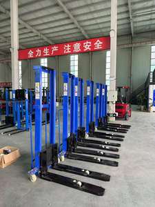 1 टन पूर्ण इलेक्ट्रिक स्टेकर स्व लोडिंग स्टेकर फोर्कलिफ्ट 1.3 मीटर 1.6 मीटर उठाने की ऊंचाई कैंची लिफ्ट गोदाम रसद औद्योगिक - Product Image 3