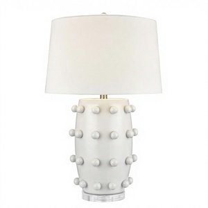Lampe de table en céramique avec petites boules sur la surface pour la décoration d'hôtel, de chambre d'hôtes, de salon, de chambre à coucher, de bureau, d'éclairage domestique - Product Image 1