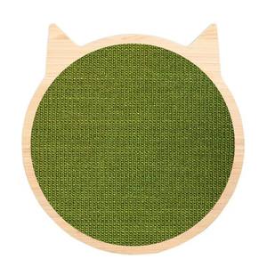 Fixations murales au sol en sisal vert rond meubles muraux <span class=keywords><strong>de</strong></span> porte protégeant le tapis à gratter suspendu en sisal naturel pour chat - Product Image 1