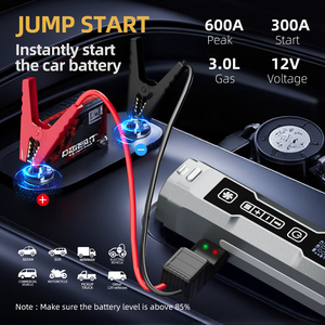Kit de Arranque de Emergencia para Auto 6 en 1, 8000mAh, ABS, Manómetro Digital de 150PSI, Luz de Emergencia, Inflador de Neumáticos para Autos, Motocicletas y Bicicletas - Product Image 3