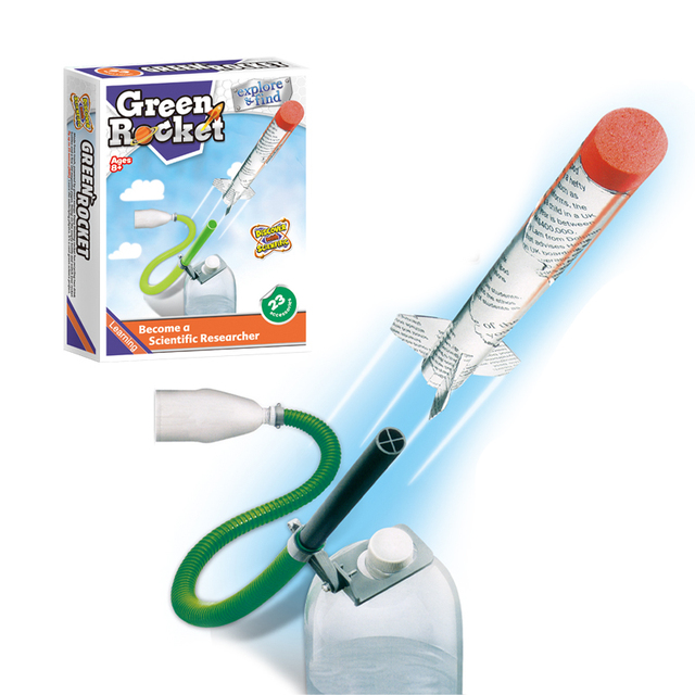 STEM Kids School Science Kit Green Rocket Science Toys Physics Experiment Set
