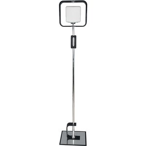 IRINA Pied Lampe 1xE27 Wengue/Chrome Carré 170cm Aluminium L.35xAn.28 Lampadaires - Product Image 1