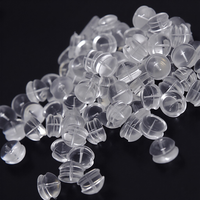 100 pièces/sac 2026 Meilleures ventes Bouchons d'oreille pour boucles d'oreilles, transparents antidérapants DIY, type hamburger
