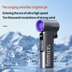 Portable Type-C Rechargeable 3-Speed <b>Battery</b>-Powered Mini Handheld Cooling Fan for Car Outdoor RV Use High-grade Box - Product Image 4
