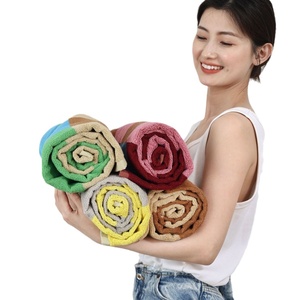 Nouvelle série d'illustrations : <span class=keywords><strong>Serviette</strong></span> de bain jacquard teinte en fil, douce pour la peau, en coton peigné à boucles longues, pour enfants et adultes - Product Image 5