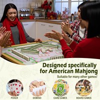 Tapis de Mahjong de luxe imperméable en rouleau, style américain, avec dos antidérapant en caoutchouc, livraison gratuite depuis les États-Unis