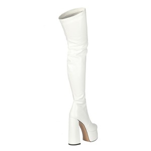 <span class=keywords><strong>Stivali</strong></span> da donna alla moda, taglie forti, in <span class=keywords><strong>pelle</strong></span> verniciata, con <span class=keywords><strong>tacco</strong></span> super <span class=keywords><strong>alto</strong></span>, punta tonda, sopra il ginocchio, effetto snellente, molto venduti - Product Image 5