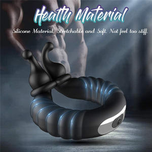 <span class=keywords><strong>Cartoon</strong></span> Slak Mannelijke Lock Fijne Ring 10 Vibratie Vertraagde Penisring Massage Masturbatie Seks Speelgoed voor Mannen - Product Image 6