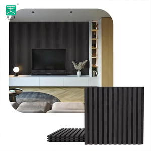 TianGe 60Cm Akupanel Holz faser Akustik 100% Pet 3D Zeitgenössisch 23,6 Zoll Lamellen holz Akustik Wand paneele für den Innenraum - Product Image 6