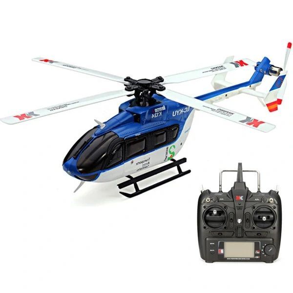 Wltoys XK K124 2.4G 6CH Brushless EC145 3D6G System RC Helicopter RTF Mode 2 Compatible