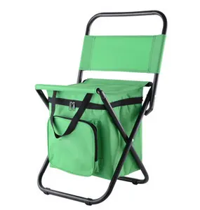 Outdoor sports travel cooler bag Durable heavy duty fishing chair Foldable storage chair