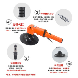 <b>Car</b> Polisher 6in Air Powered Polishing <b>Machine</b> For Automotive Detailing - Product Image 4