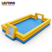 Terrain de football gonflable Lilytoys pour l'eau et la terre avec buts intégrés, arène en PVC certifiée CE