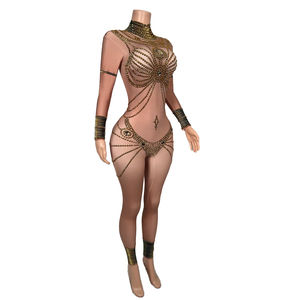 <span class=keywords><strong>Disfraz</strong></span> <span class=keywords><strong>de</strong></span> Faraón Egipcio para Mujer, Mono Sexy con Diamantes <span class=keywords><strong>de</strong></span> Imitación <span class=keywords><strong>de</strong></span> Drag Queen, Leotardo <span class=keywords><strong>de</strong></span> <span class=keywords><strong>Bailarina</strong></span> para Fiesta y Club - Product Image 2