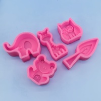 Moule en silicone de qualité alimentaire pour décoration de gâteaux, bougies, savons, argile douce, plâtre aromatique, avec formes de grenouille, éléphant, girafe, hibou