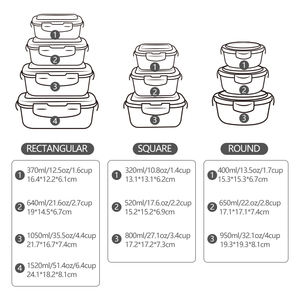 IKOO 1L réutilisable micro-ondes verre repas préparation conteneurs verre boîte à lunch scellé <span class=keywords><strong>sous</strong></span> <span class=keywords><strong>vide</strong></span> récipient de stockage des aliments - Product Image 2