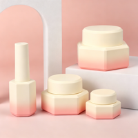 Flacon vide pour vernis gel 10ml 18ml en verre hexagonal avec bouchon et pinceau, personnalisable OEM/ODM, pour gel UV - Vente chaude